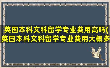 英国本科文科留学专业费用高吗(英国本科文科留学专业费用大概多少)