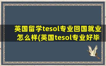 英国留学tesol专业回国就业怎么样(英国tesol专业好毕业吗)