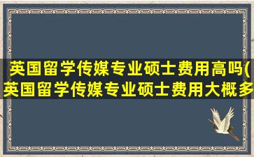 英国留学传媒专业硕士费用高吗(英国留学传媒专业硕士费用大概多少)