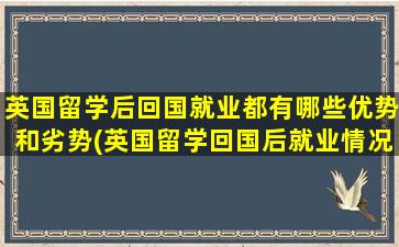 英国留学后回国就业都有哪些优势和劣势(英国留学回国后就业情况)