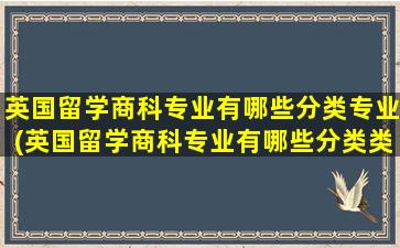 英国留学商科专业有哪些分类专业(英国留学商科专业有哪些分类类别)