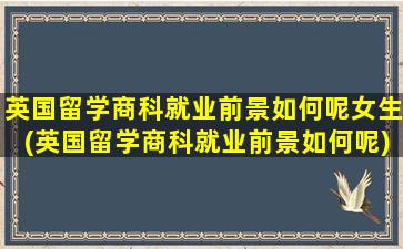 英国留学商科就业前景如何呢女生(英国留学商科就业前景如何呢)