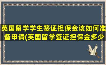 英国留学学生签证担保金该如何准备申请(英国留学签证担保金多少)