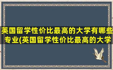 英国留学性价比最高的大学有哪些专业(英国留学性价比最高的大学有哪些呢)