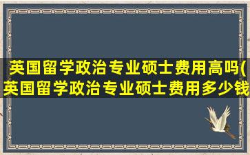 英国留学政治专业硕士费用高吗(英国留学政治专业硕士费用多少钱)