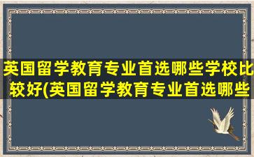 英国留学教育专业首选哪些学校比较好(英国留学教育专业首选哪些学校呢)