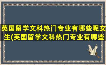 英国留学文科热门专业有哪些呢女生(英国留学文科热门专业有哪些呢)