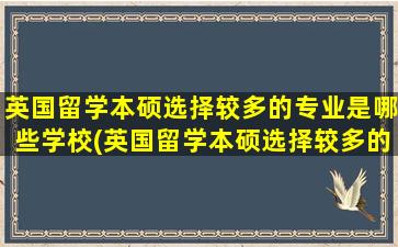 英国留学本硕选择较多的专业是哪些学校(英国留学本硕选择较多的专业是哪些大学)