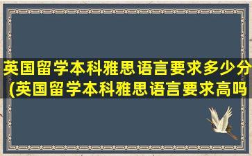 英国留学本科雅思语言要求多少分(英国留学本科雅思语言要求高吗)