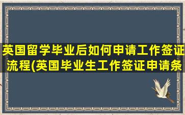 英国留学毕业后如何申请工作签证流程(英国毕业生工作签证申请条件)