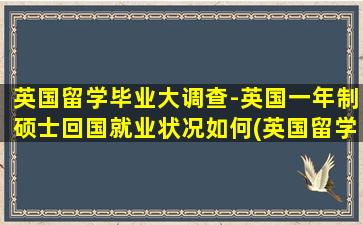 英国留学毕业大调查-英国一年制硕士回国就业状况如何(英国留学读研一年回国认可度)