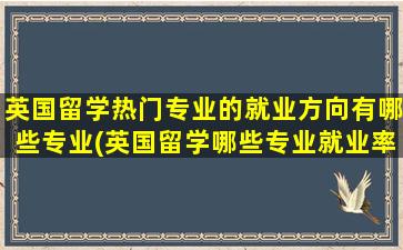 英国留学热门专业的就业方向有哪些专业(英国留学哪些专业就业率比较高-)