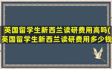 英国留学生新西兰读研费用高吗(英国留学生新西兰读研费用多少钱)