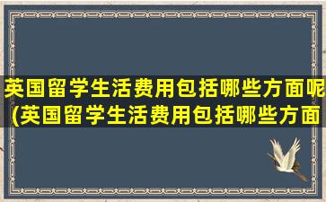 英国留学生活费用包括哪些方面呢(英国留学生活费用包括哪些方面内容)