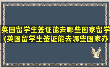 英国留学生签证能去哪些国家留学(英国留学生签证能去哪些国家办理)