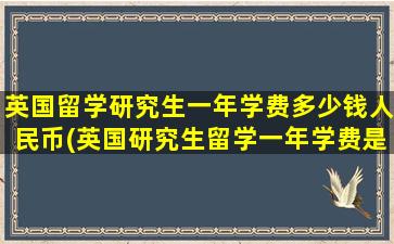 英国留学研究生一年学费多少钱人民币(英国研究生留学一年学费是多少)