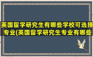 英国留学研究生有哪些学校可选择专业(英国留学研究生专业有哪些)