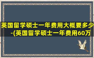 英国留学硕士一年费用大概要多少-(英国留学硕士一年费用60万)