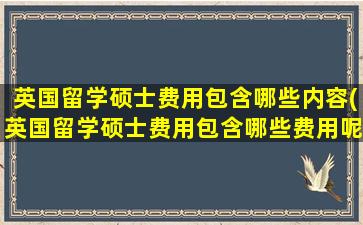 英国留学硕士费用包含哪些内容(英国留学硕士费用包含哪些费用呢)