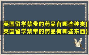 英国留学禁带的药品有哪些种类(英国留学禁带的药品有哪些东西)