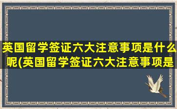 英国留学签证六大注意事项是什么呢(英国留学签证六大注意事项是什么样的)