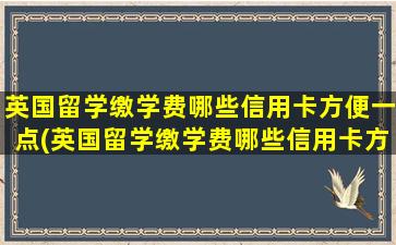 英国留学缴学费哪些信用卡方便一点(英国留学缴学费哪些信用卡方便一些)