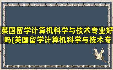 英国留学计算机科学与技术专业好吗(英国留学计算机科学与技术专业好就业吗)