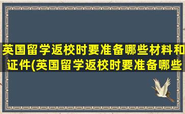 英国留学返校时要准备哪些材料和证件(英国留学返校时要准备哪些材料和手续)