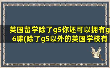 英国留学除了g5你还可以拥有g6嘛(除了g5以外的英国学校有区别吗)