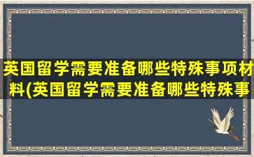 英国留学需要准备哪些特殊事项材料(英国留学需要准备哪些特殊事项和材料)