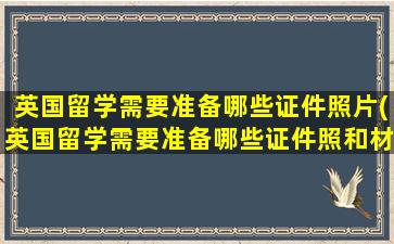 英国留学需要准备哪些证件照片(英国留学需要准备哪些证件照和材料)