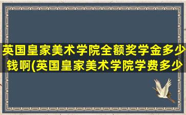 英国皇家美术学院全额奖学金多少钱啊(英国皇家美术学院学费多少)