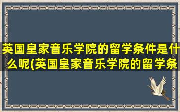 英国皇家音乐学院的留学条件是什么呢(英国皇家音乐学院的留学条件是什么意思)