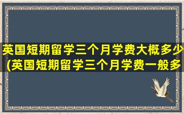 英国短期留学三个月学费大概多少(英国短期留学三个月学费一般多少)