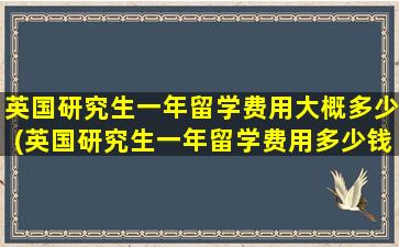 英国研究生一年留学费用大概多少(英国研究生一年留学费用多少钱)