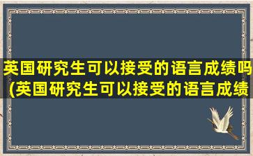 英国研究生可以接受的语言成绩吗(英国研究生可以接受的语言成绩是什么)