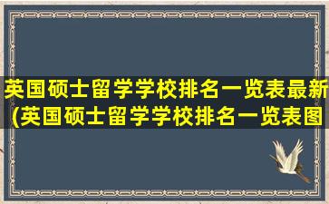 英国硕士留学学校排名一览表最新(英国硕士留学学校排名一览表图片)