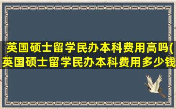 英国硕士留学民办本科费用高吗(英国硕士留学民办本科费用多少钱)