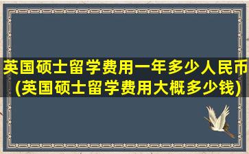 英国硕士留学费用一年多少人民币(英国硕士留学费用大概多少钱)