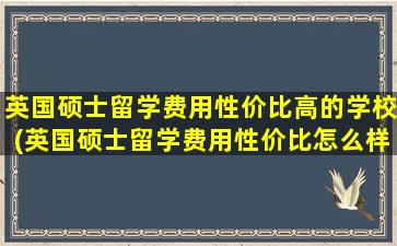 英国硕士留学费用性价比高的学校(英国硕士留学费用性价比怎么样)