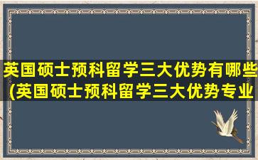 英国硕士预科留学三大优势有哪些(英国硕士预科留学三大优势专业)