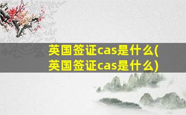 英国签证cas是什么(英国签证cas是什么)