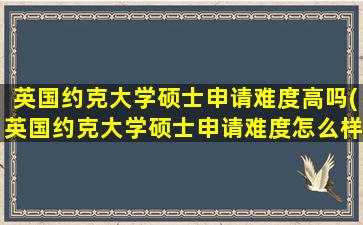 英国约克大学硕士申请难度高吗(英国约克大学硕士申请难度怎么样)