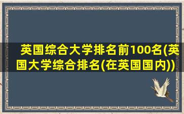 英国综合大学排名前100名(英国大学综合排名(在英国国内))