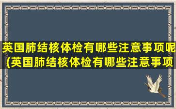 英国肺结核体检有哪些注意事项呢(英国肺结核体检有哪些注意事项和饮食)