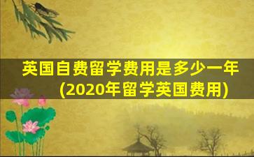 英国自费留学费用是多少一年(2020年留学英国费用)