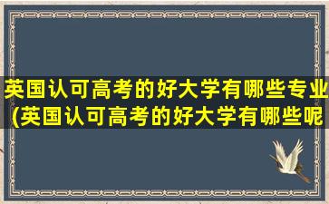 英国认可高考的好大学有哪些专业(英国认可高考的好大学有哪些呢)