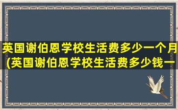 英国谢伯恩学校生活费多少一个月(英国谢伯恩学校生活费多少钱一年)