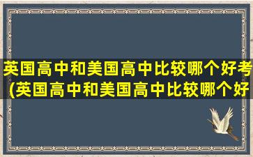 英国高中和美国高中比较哪个好考(英国高中和美国高中比较哪个好些)