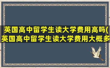 英国高中留学生读大学费用高吗(英国高中留学生读大学费用大概多少)